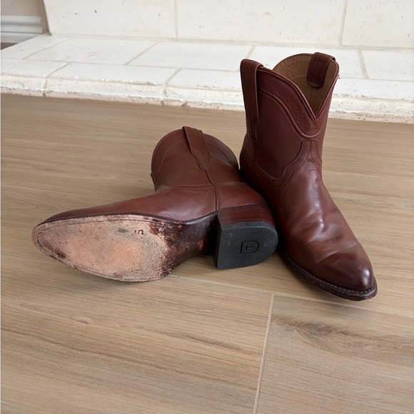 Tecovas Rich Brown Leather Cowboy Boots - Picture 4 of 6